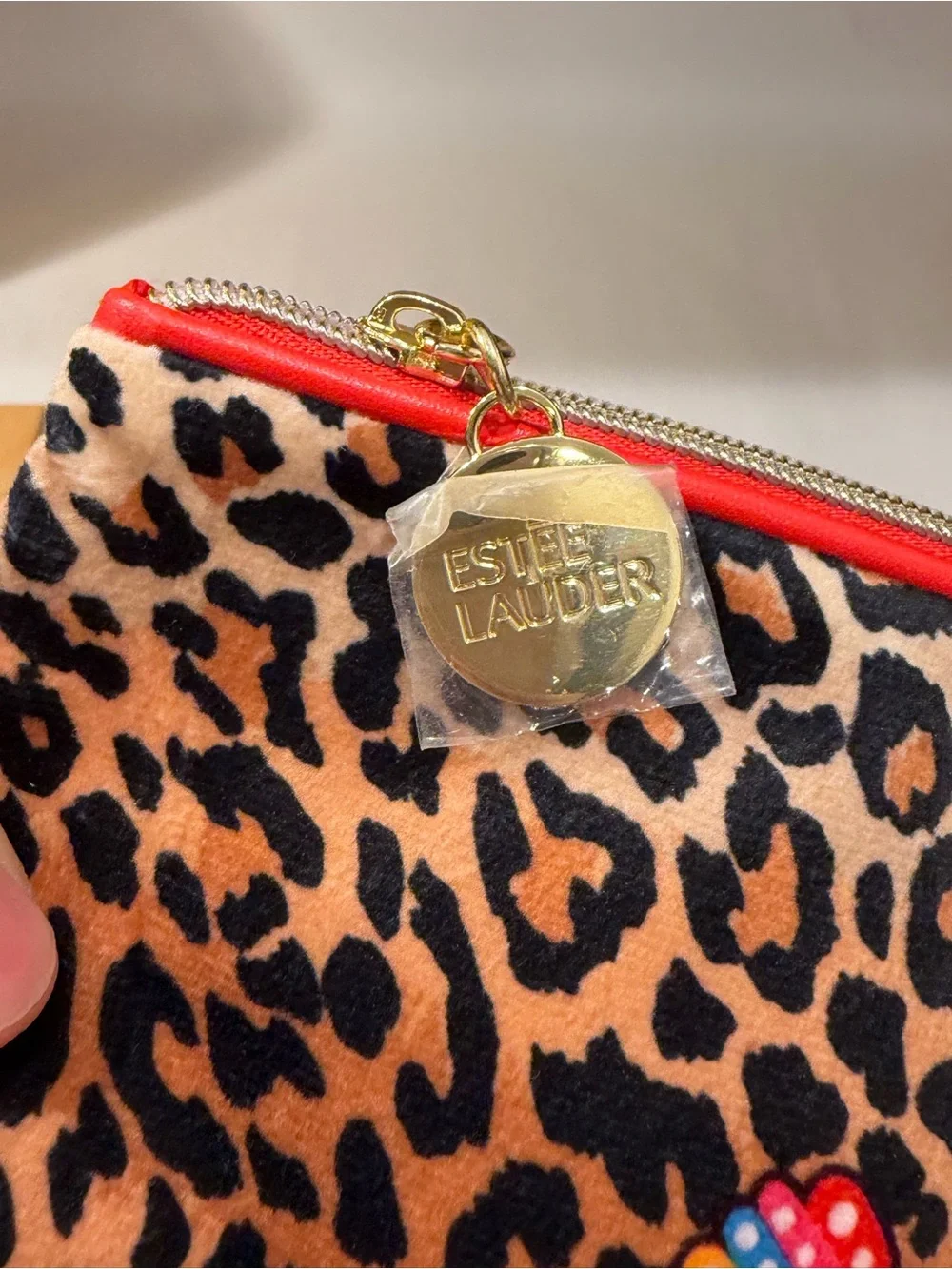 ESTEE LAUDER Leopard Print Makeup Cosmetic Bag  With Zipper-New